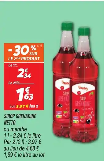 Netto Sirop grenadine netto offre