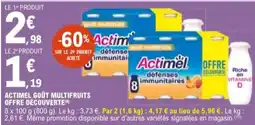 E.Leclerc ACTIMEL Goût multifruits offre découverte offre