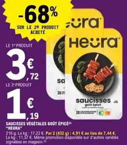 E.Leclerc "HEURA" Saucisses végétales goût épicé offre