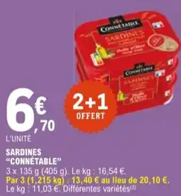 E.Leclerc "CONNÉTABLE" Sardines offre