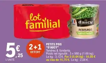 E.Leclerc "D'AUCY" Petits pois offre