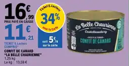 E.Leclerc "LA BELLE CHAURIENNE" Confit de canard offre