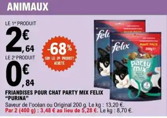 E.Leclerc "PURINA" Friandises pour chat party mix felix offre