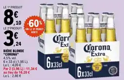 E.Leclerc "CORONA" Bière blonde offre