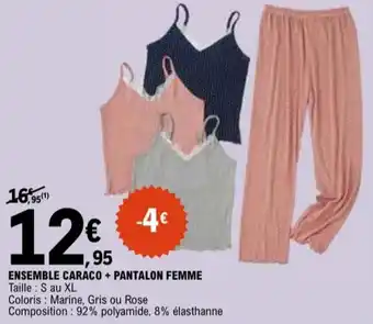 E.Leclerc Ensemble caraco + pantalon femme offre