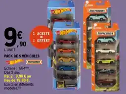 E.Leclerc HOT WHEELS Pack de 5 véhicules offre