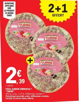 E.Leclerc "TURINI" Pizza jambon emmental offre