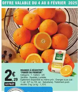 E.Leclerc "PANIER DU PRIMEUR" Oranges à déguster offre