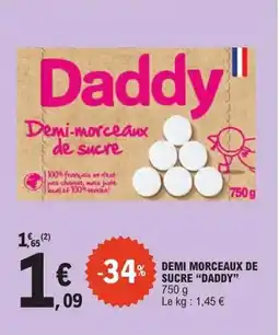 E.Leclerc "DADDY" Demi morceaux de sucre offre