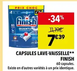 Supeco FINISH Capsules lave-vaisselle offre