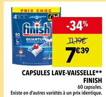 Supeco FINISH Capsules lave-vaisselle offre