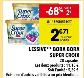 Supeco SUPER CROIX Lessive Bora Bora offre