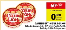 Supeco CŒUR DE LION Camembert offre