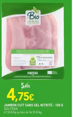 naturéO GOLFERA Jambon cuit sans sel nitrité - 100 g offre