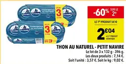 Supeco PETIT NAVIRE Thon au naturel offre