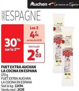 Auchan Fuet extra auchan la cocina en espana offre