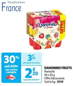 Auchan Danonino fruits offre