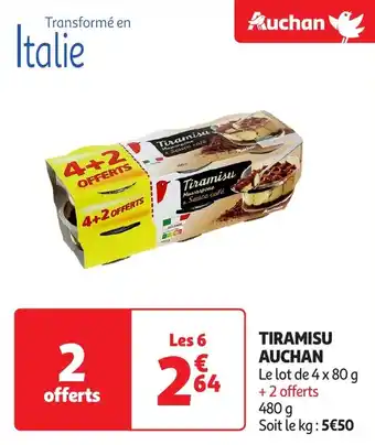 Auchan Auchan tiramisu offre