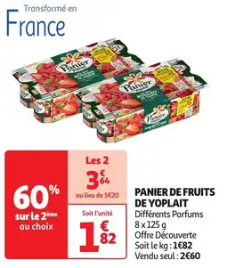 Auchan Panier de fruits de yoplait offre