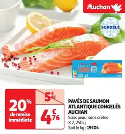 Auchan Auchan pavés de saumon atlantique congelés offre