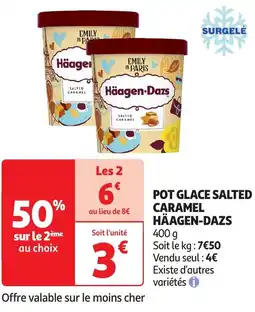 Auchan Pot glace salted caramel häagen-dazs offre