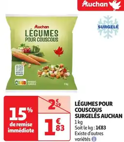 Auchan Auchan légumes couscous surgelés offre