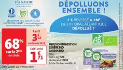 Auchan Jardin bio infusion digestion légère bio offre