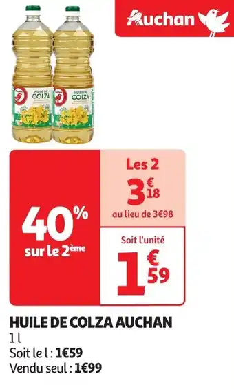 Auchan Auchan huile de colza offre