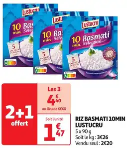 Auchan Lustucru riz basmati offre