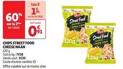 Auchan Vico chips street food cheese naan offre