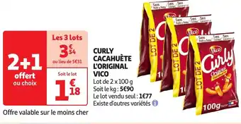 Auchan Vico curly cacahuète l'original offre