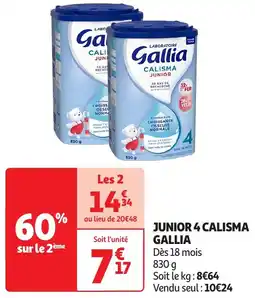 Auchan Gallia junior 4 calisma gallia offre