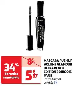 Auchan Bourjois Paris mascara push up volume glamour ultra black édition offre