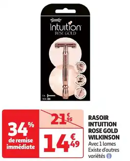 Auchan Wilkinson rasoir intuition rose gold offre