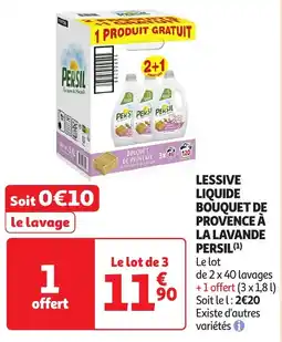 Auchan Persil lessive liquide bouquet de provence à la lavande offre