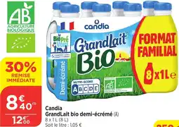 Bi1 CANDIA GrandLait bio demi-écrémé offre