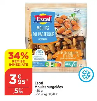 Bi1 ESCAL Moules surgelées offre