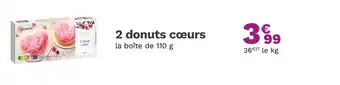 Picard PICARD 2 donuts cœurs offre