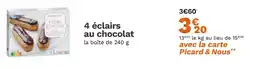 Picard PICARD 4 éclairs au chocolat offre