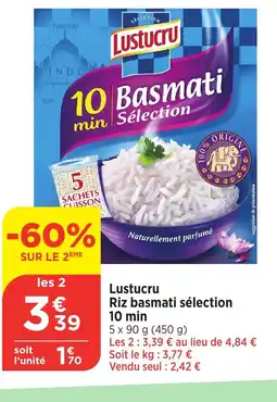 Bi1 LUSTUCRU Riz basmati sélection 10 min offre