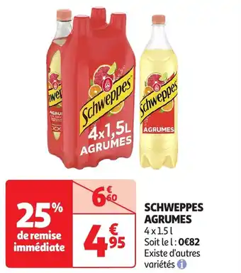 Auchan Schweppes agrumes offre