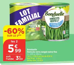 Bi1 BONDUELLE Haricots verts rangés extra fins offre