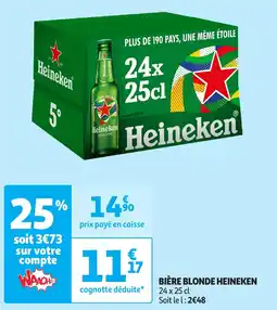 Auchan Heineken bière blonde offre