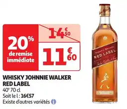 Auchan Red label whisky johnnie walker offre