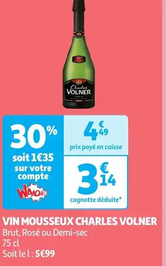 Auchan Charles volner vin mousseux offre