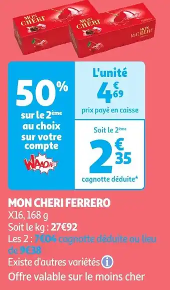 Auchan Mon cheri ferrero offre