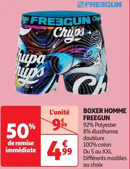 Auchan Freegun boxer homme offre