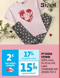 Auchan PYJAMA FEMME offre