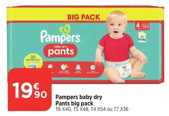 Bi1 PAMPERS baby dry Pants big pack offre