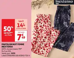 Auchan Inextenso pantalon nuit femme offre